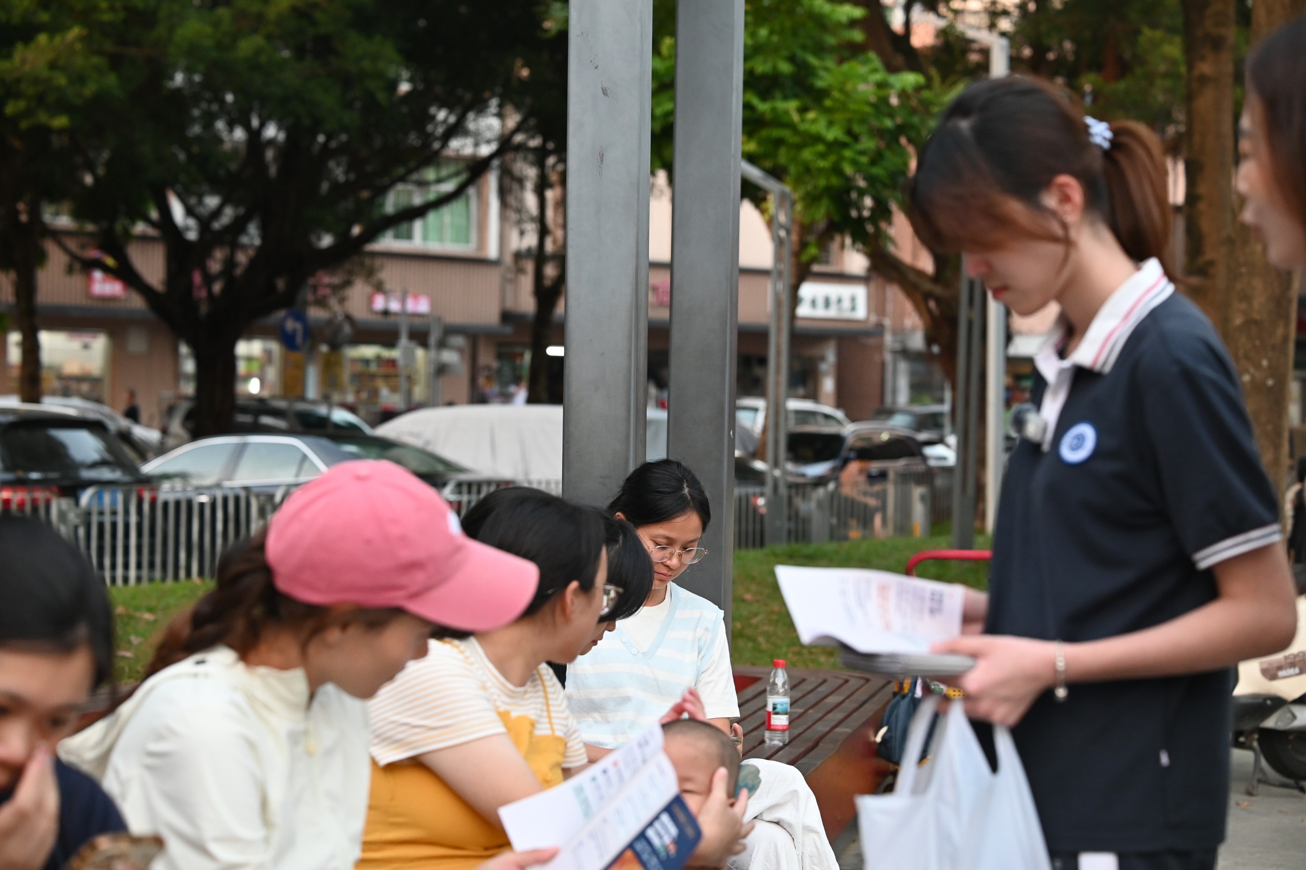 Sharing the printed leaflet